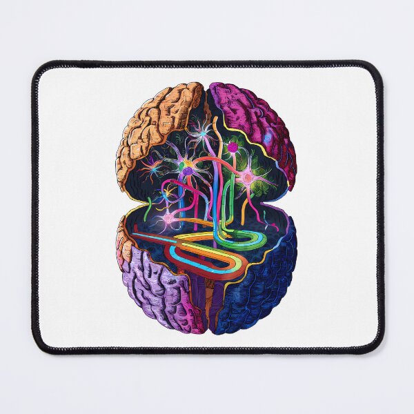 Item preview, Vibrant Brain Art - Colorful Neural Pathways Illustration - Digital Brain Art designed and sold by WatermelonPink.