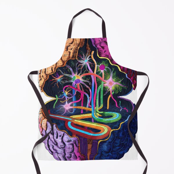 Item preview, Vibrant Brain Art - Colorful Neural Pathways Illustration - Digital Brain Art designed and sold by WatermelonPink.
