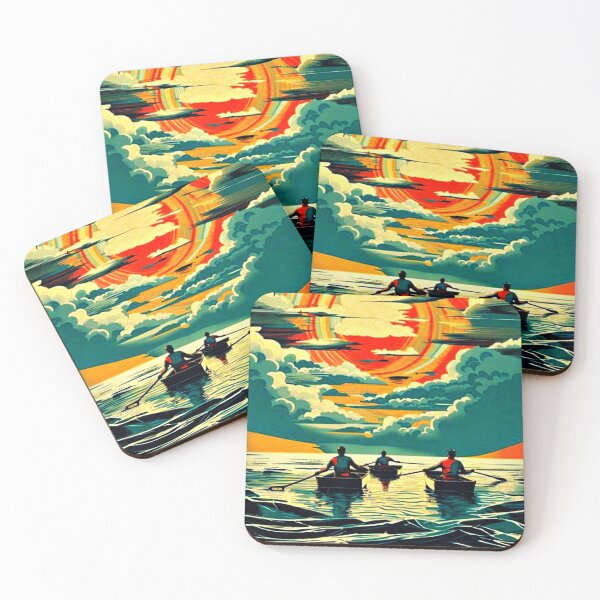 Item preview, Rowing towards the sunset designed and sold by George Hutton Hunter.
