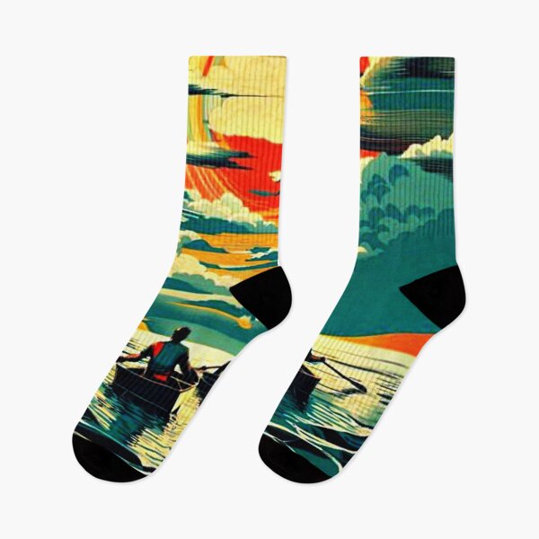 Item preview, Rowing towards the sunset designed and sold by George Hutton Hunter.