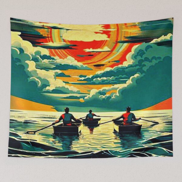 Item preview, Rowing towards the sunset designed and sold by George Hutton Hunter.