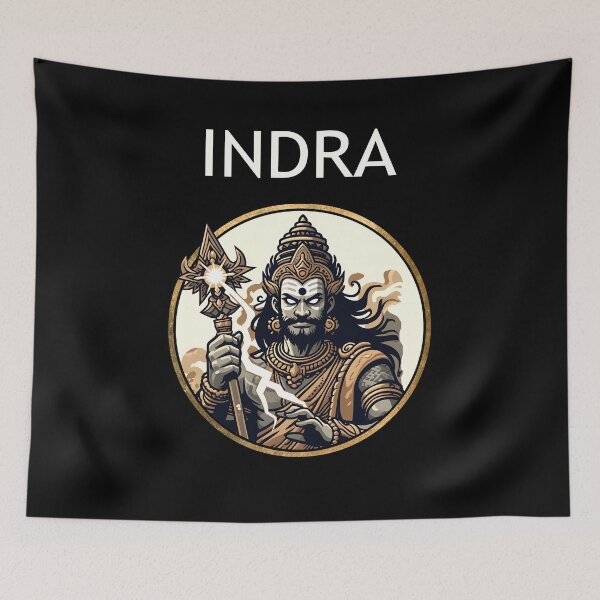 Item preview, Indra Hindu God and Devas Ancient Indian Mythology designed and sold by Agema Apparel.