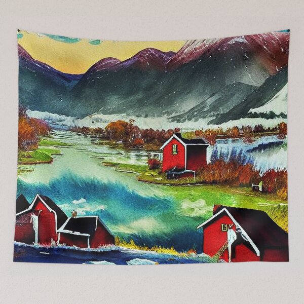 Item preview, The Flooded Village designed and sold by George Hutton Hunter.