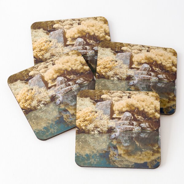 Item preview, Great Blue Heron standing in pond in IR designed and sold by Cblifeisgood.