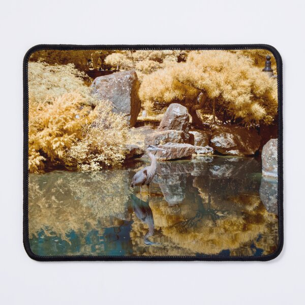 Item preview, Great Blue Heron standing in pond in IR designed and sold by Cblifeisgood.