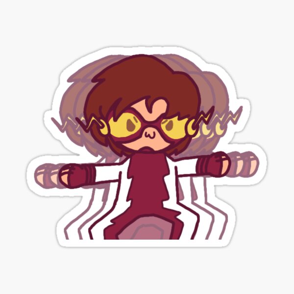 Vista previa del artículo con la obra «Zoomies de impulso de Bart Allen», diseñado y vendido por Deven's Stickers & More.