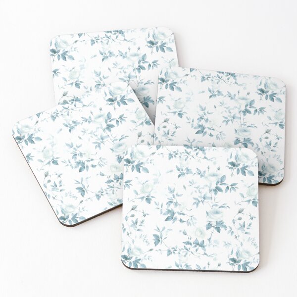 Item preview, Chinoiserie,toile,floral toile,blue roses,roses,vintage art designed and sold by MariaMarinova.