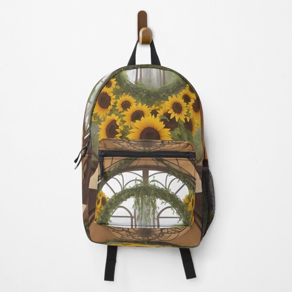 Item preview, wreath of wild branches and sunflowers in medieval castle frame designed and sold by Carlos Gudino.