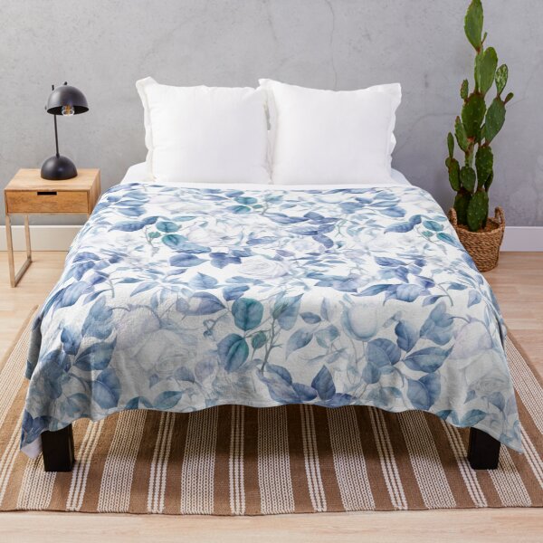 Item preview, Chinoiserie,toile,floral toile,blue roses,roses,vintage art designed and sold by MariaMarinova.