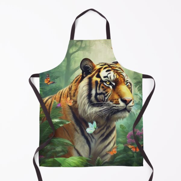 Item preview, Tiger and butterfly, plants, flowers, nature, pagoda, China designed and sold by Sugar Wisdom .