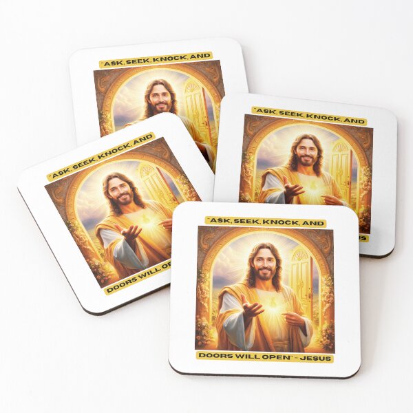 Item preview, "Ask, seek, knock, and doors will open" - Jesus designed and sold by STO1KA.