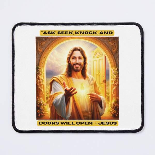 Item preview, "Ask, seek, knock, and doors will open" - Jesus designed and sold by STO1KA.