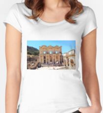 “Today Meets Yesterday”, Photo / Digital Painting Women's Fitted Scoop T-Shirt