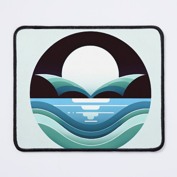 Item preview, Serene Lake in Minimalist Style designed and sold by SunkenCost.