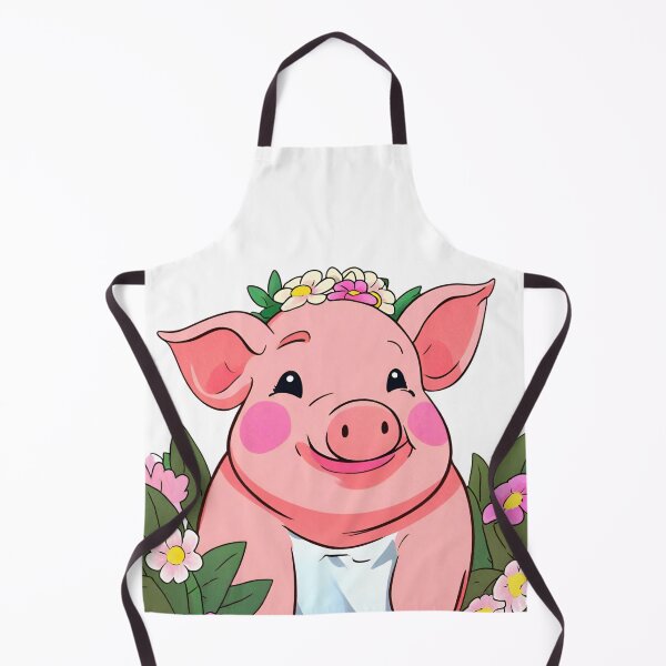 Item preview, Cute Pig with flowers designed and sold by PadfootSticker.