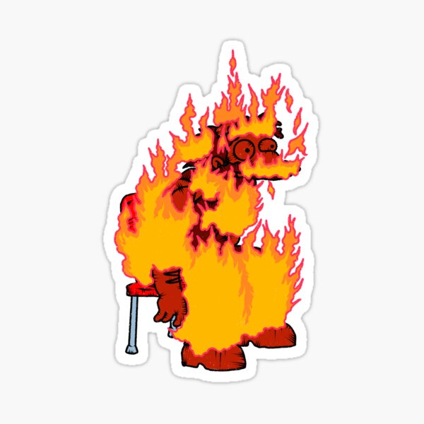 Flaming Willie Sticker