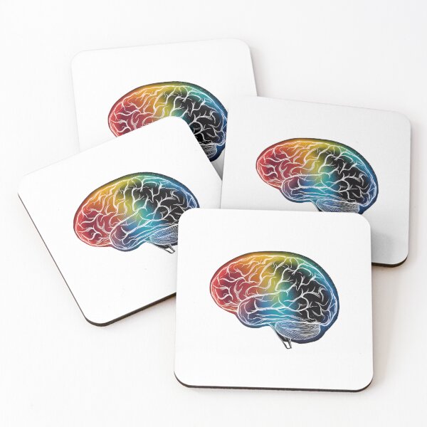Item preview, Rainbow Brain Art - Colorful Neuroscience Illustration - Vibrant Neural Pathways designed and sold by WatermelonPink.