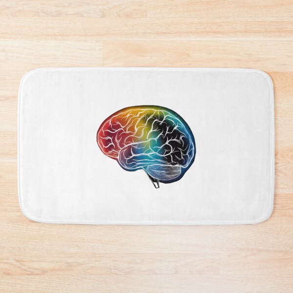 Item preview, Rainbow Brain Art - Colorful Neuroscience Illustration - Vibrant Neural Pathways designed and sold by WatermelonPink.