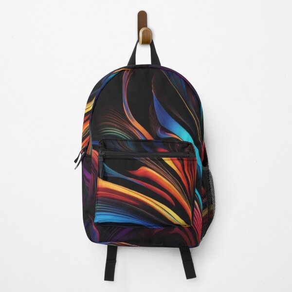 Item preview, Abstract Vivid Colors on Black Pattern designed and sold by calibrit.