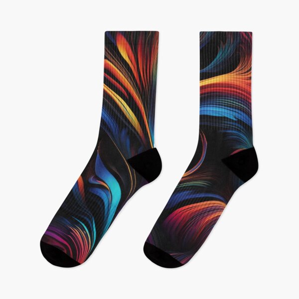 Item preview, Abstract Vivid Colors on Black Pattern designed and sold by calibrit.