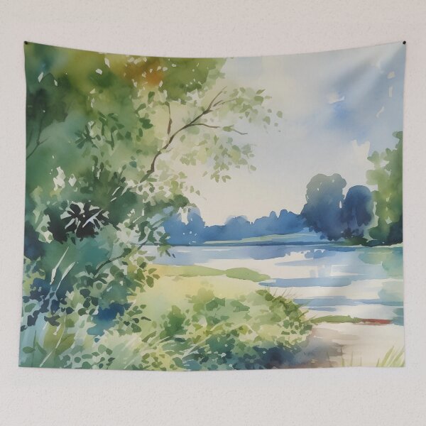 Item preview, Summer River Watercolor  designed and sold by StephanieLZ.