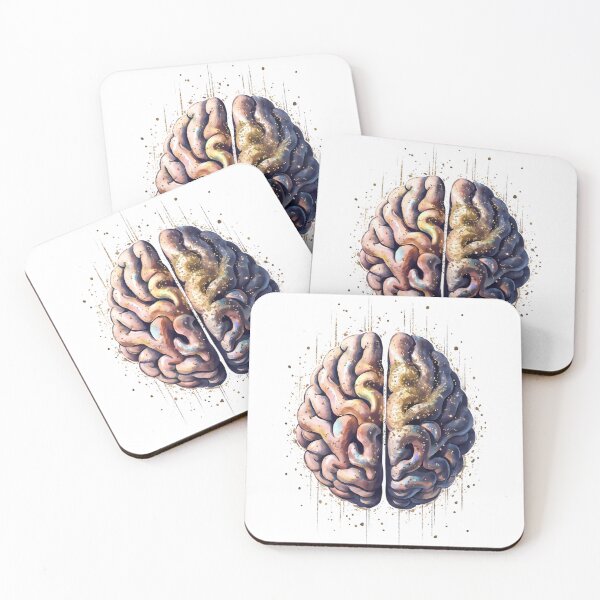 Item preview, Brain Illustration Art - Creative Neuroscience Illustration - Digital Brain Art designed and sold by WatermelonPink.