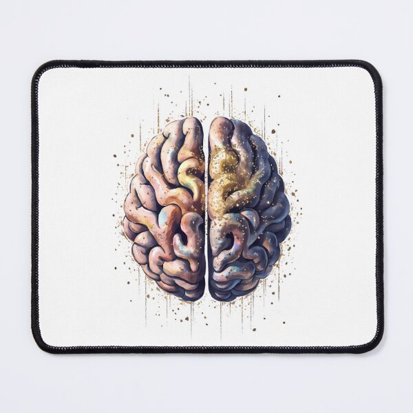 Item preview, Brain Illustration Art - Creative Neuroscience Illustration - Digital Brain Art designed and sold by WatermelonPink.