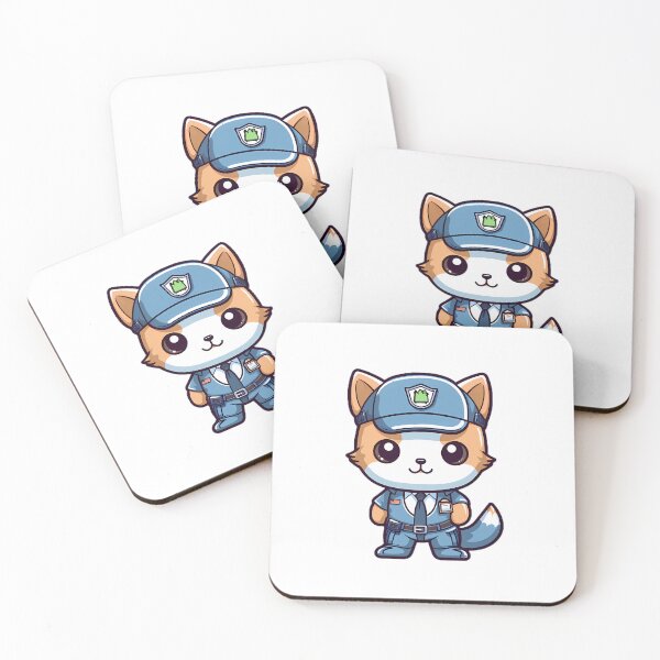 Item preview, Feline Force: Officer Paws,  Police Smiling  designed and sold by Digitmania1.