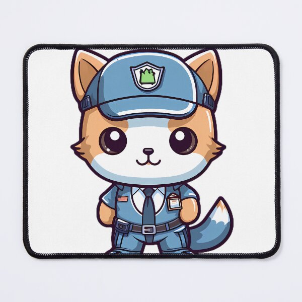 Item preview, Feline Force: Officer Paws,  Police Smiling  designed and sold by Digitmania1.