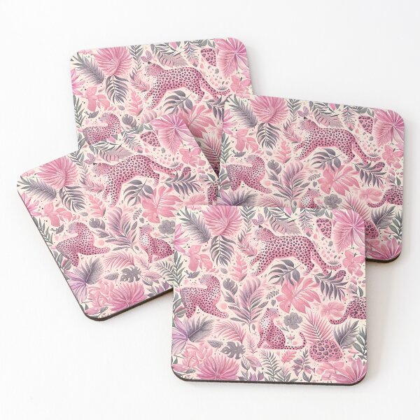 Item preview, Pink leopard floral pattern  designed and sold by Baddiesspace.