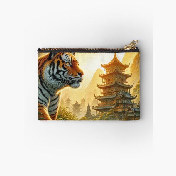 Item preview, Tiger and butterfly, plants, flowers, nature, pagoda, China designed and sold by Sugar Wisdom .