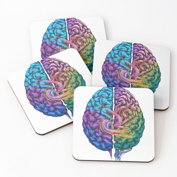 Item preview,  Vibrant Illustration Brain Art - Colorful Neural Pathways Illustration - Digital Brain Art designed and sold by WatermelonPink.