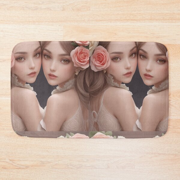 Item preview, twin princesses young women with roses designed and sold by Carlos Gudino.