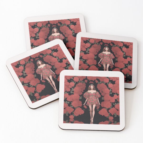 Item preview, feminine young woman covered in roses designed and sold by Carlos Gudino.