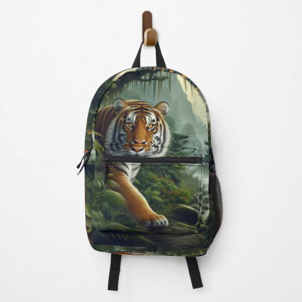 Item preview, Tiger and butterfly, plants, flowers, nature, pagoda, China designed and sold by Sugar Wisdom .