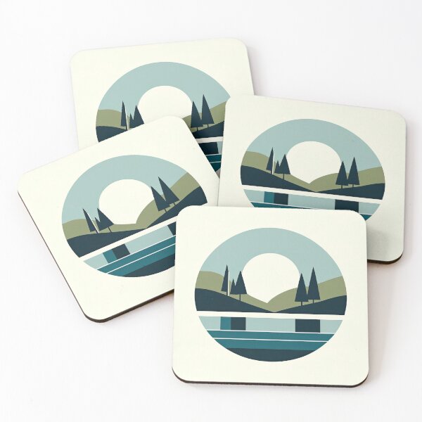 Item preview, Serene Lake in Minimalist Style designed and sold by SunkenCost.
