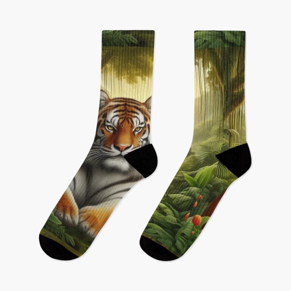 Item preview, Tiger and butterfly, plants, flowers, nature, pagoda, China designed and sold by Sugar Wisdom .