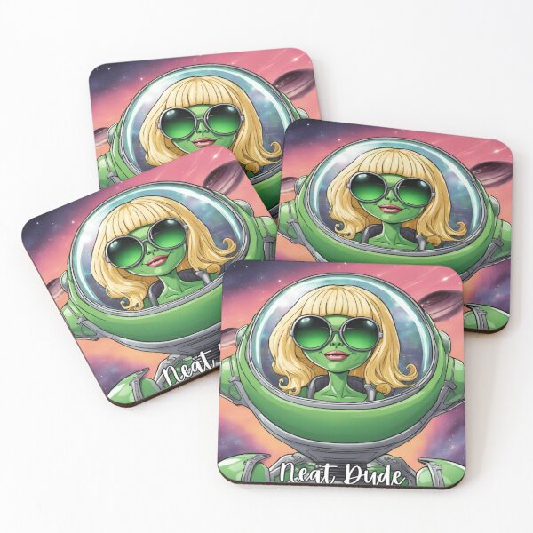 Item preview, Neat Dude Alien Wearing Wig and Helmet designed and sold by JustBeingAlicia.