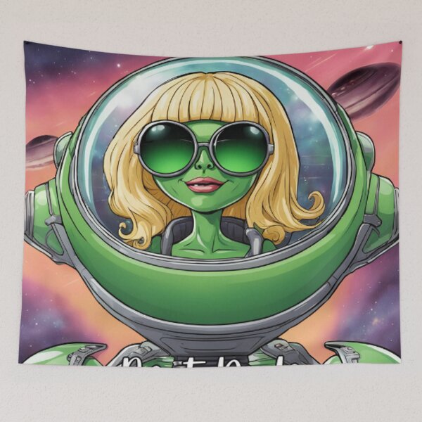 Item preview, Neat Dude Alien Wearing Wig and Helmet designed and sold by JustBeingAlicia.