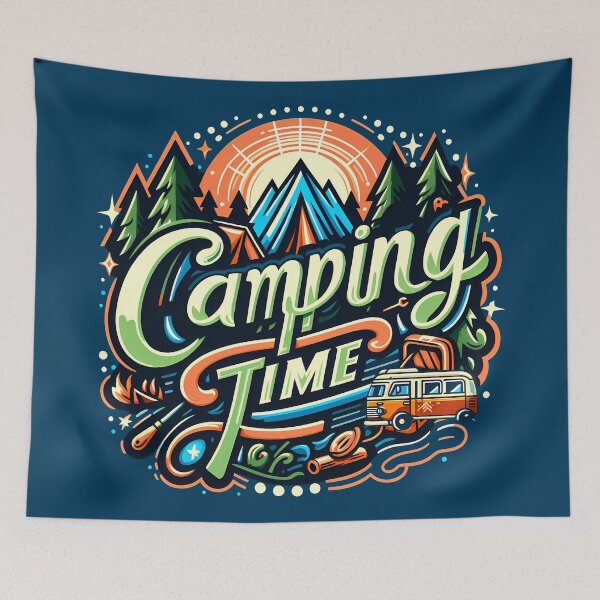Item preview, Camping Time, typography designed and sold by maxmaj.