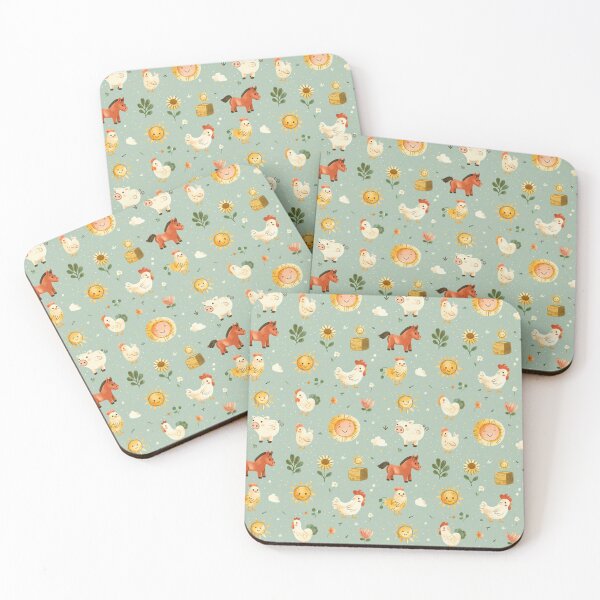 Item preview, Cute Kids Farm Animals Chickens Horses Pigs designed and sold by CarpanaBay.