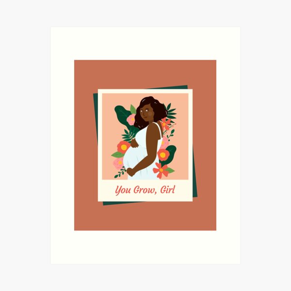 Item preview, You Grow Girl Women of Color Pregnancy Design designed and sold by ThornFlower.