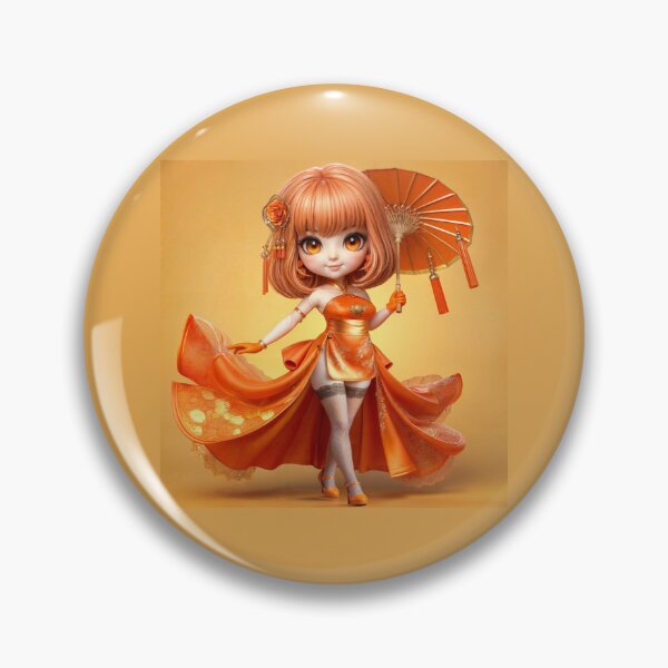 Item preview, Hina, the Orange Guardian of the Chibi Order of Silk designed and sold by CHIBI_POPZ.