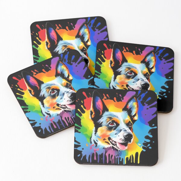 Artikelvorschau, Lebendiges Australian Cattle Dog-Porträtdesign für Hundeliebhaber entworfen und verkauft von kakarikihill.