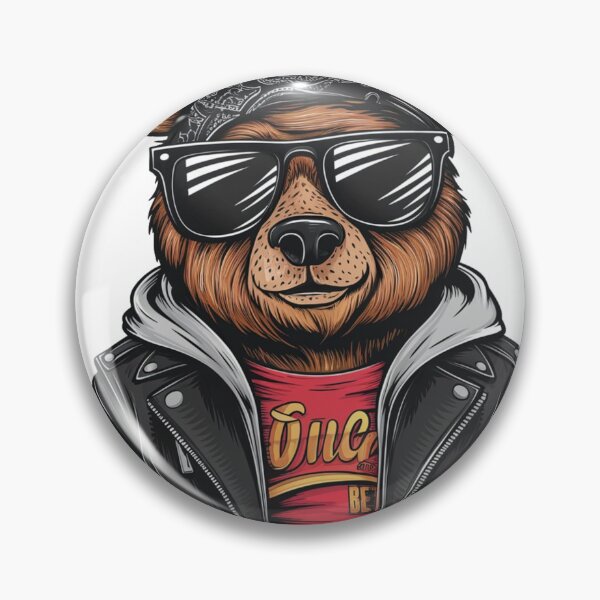Item preview, swag bear wearing sunglasses a bandana, and a leather jacket design designed and sold by Loviness.