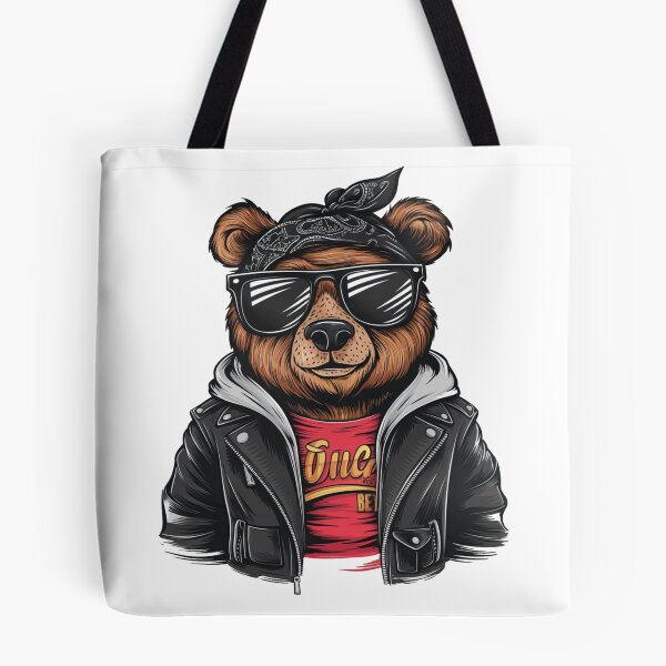 Item preview, swag bear wearing sunglasses a bandana, and a leather jacket design designed and sold by Loviness.