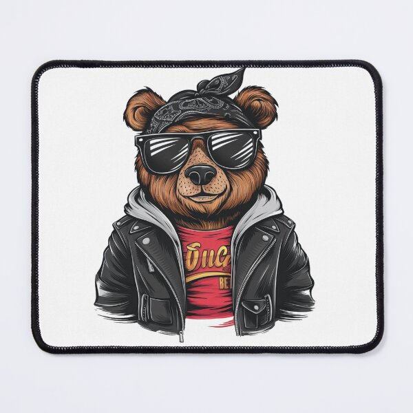 Item preview, swag bear wearing sunglasses a bandana, and a leather jacket design designed and sold by Loviness.