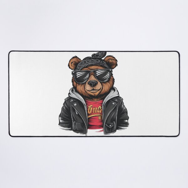 Item preview, swag bear wearing sunglasses a bandana, and a leather jacket design designed and sold by Loviness.