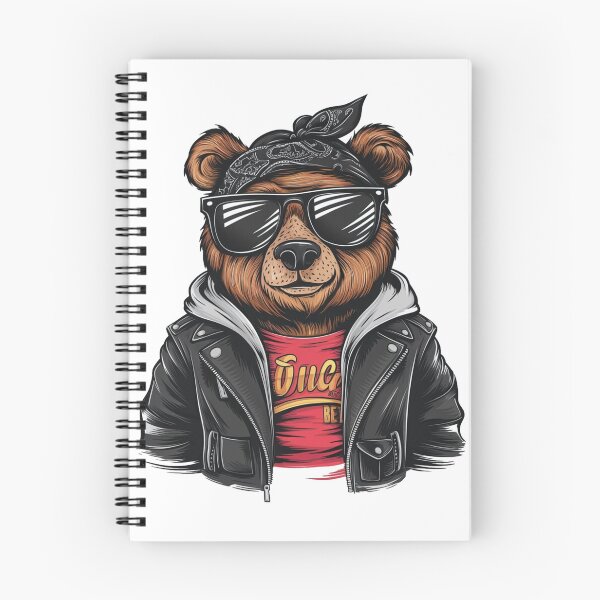 Item preview, swag bear wearing sunglasses a bandana, and a leather jacket design designed and sold by Loviness.