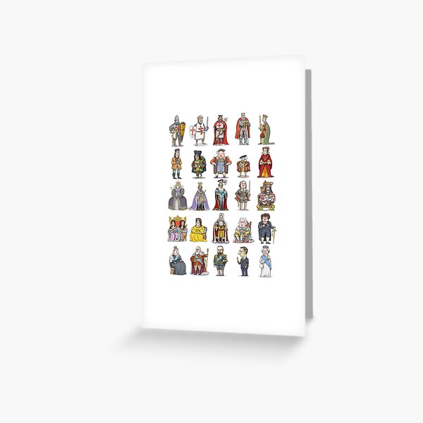 British Monarchs Greeting Card